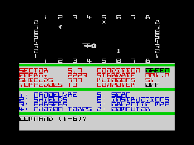 Star Trek - The Computer Game image, screenshot or loading screen
