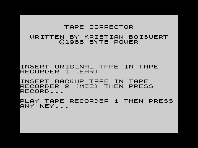 Tape Corrector image, screenshot or loading screen