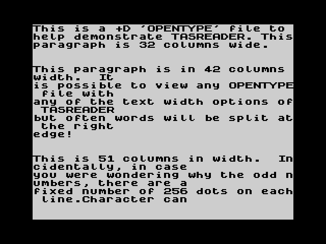 Tasword 128K Opentype File Reader image, screenshot or loading screen