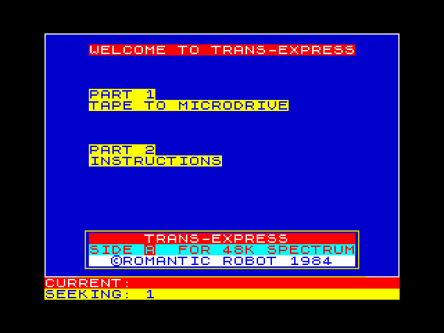 Trans-Express - Tape to Microdrive image, screenshot or loading screen