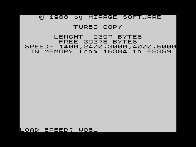 Turbo Copy image, screenshot or loading screen