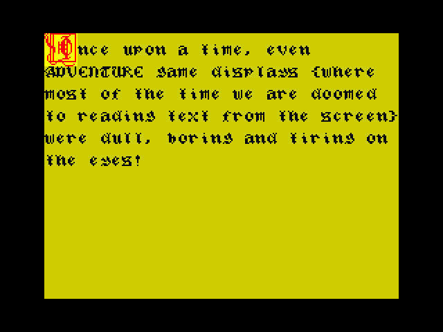 Typeset image, screenshot or loading screen