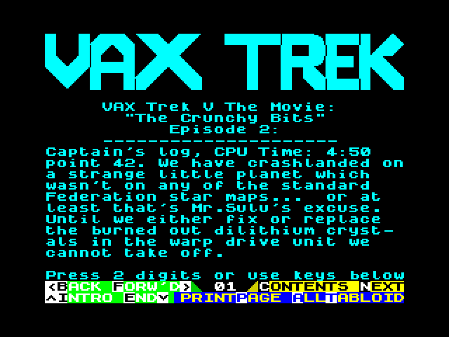 Vax Trek V The Movie: The Crunchy Bits Episode 2 image, screenshot or loading screen