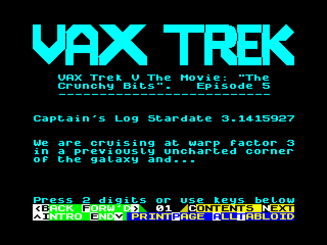 Vax Trek V The Movie: The Crunchy Bits Episode 5 image, screenshot or loading screen