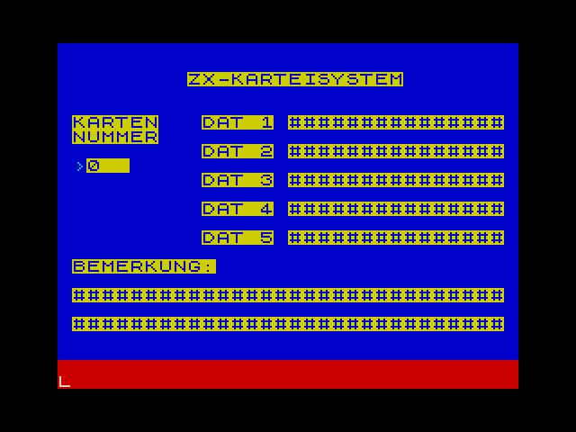 ZX-Karteisystem image, screenshot or loading screen