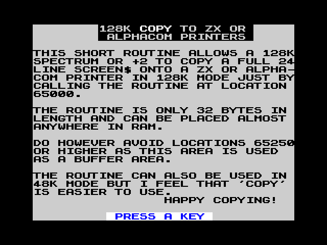 ZX128 image, screenshot or loading screen