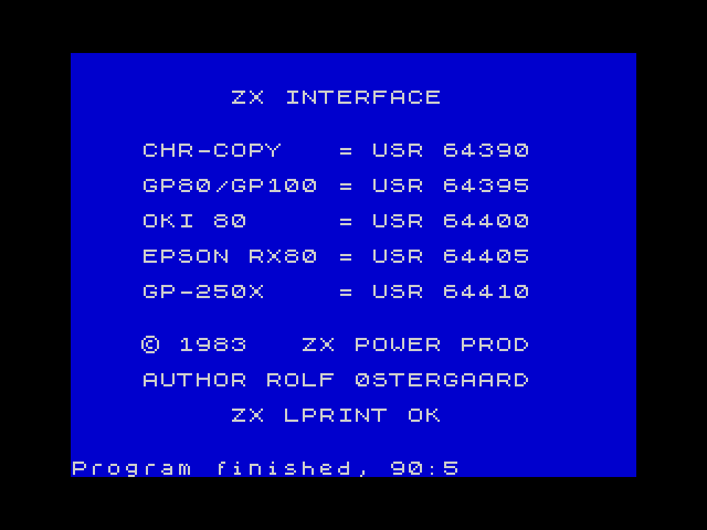 ZX LPRINT image, screenshot or loading screen