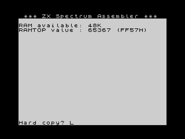 ZX Spectrum Assembler image, screenshot or loading screen