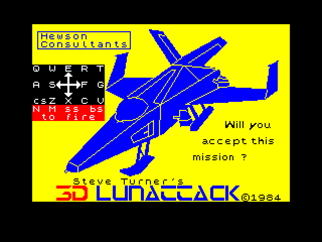 3D Lunattack at Spectrum Computing - Sinclair ZX Spectrum games 