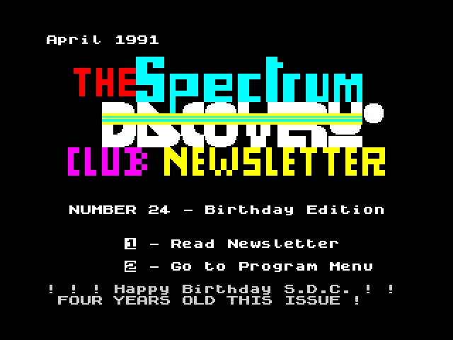 Spectrum Discovery Club Newsletter 24 image, screenshot or loading screen