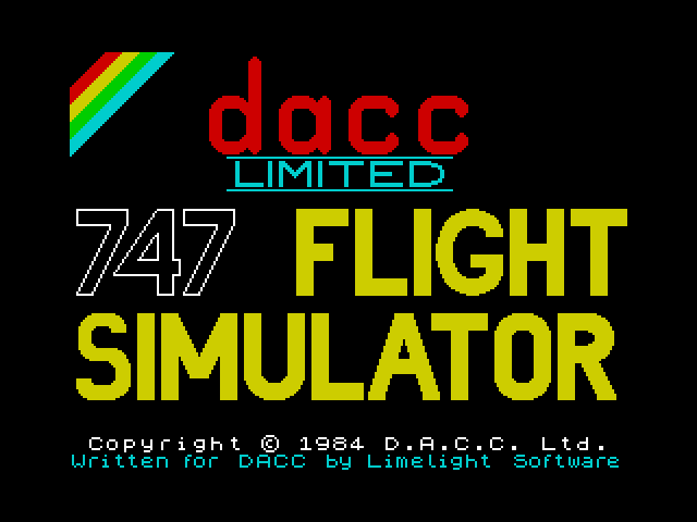 747 Flight Simulator image, screenshot or loading screen