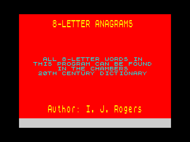 8 Letter Anagrams image, screenshot or loading screen