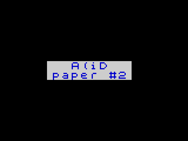 Acid Paper issue 3 image, screenshot or loading screen