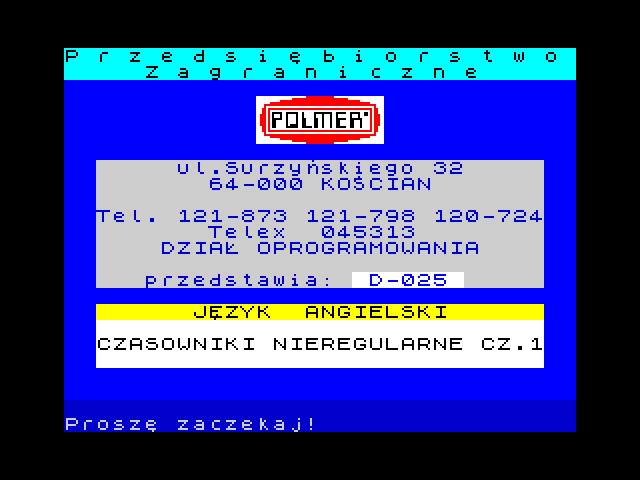 Czasowniki Nieregularne cz. 1 image, screenshot or loading screen