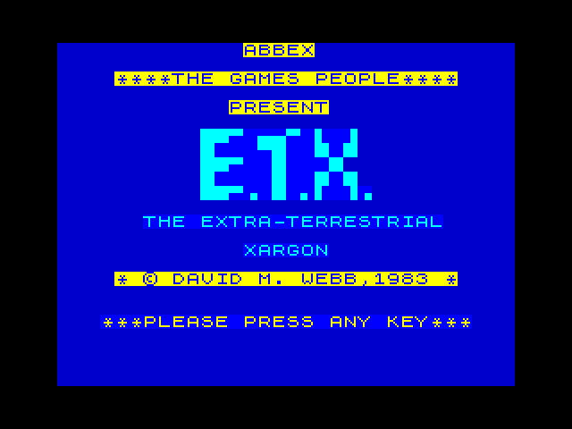 E.T.X. image, screenshot or loading screen