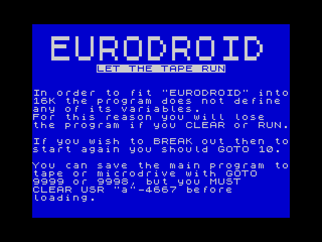 Eurodroid image, screenshot or loading screen