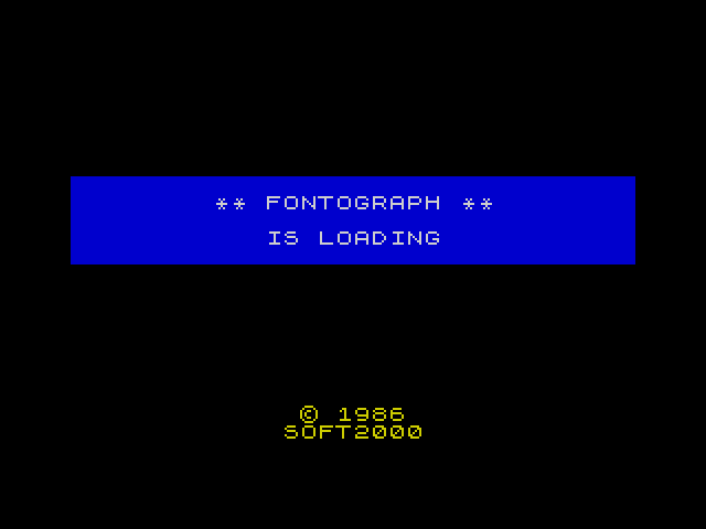Fontograph image, screenshot or loading screen