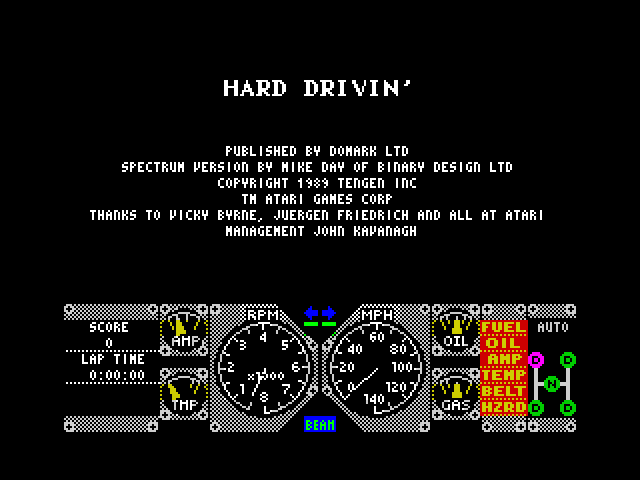Hard Drivin' image, screenshot or loading screen