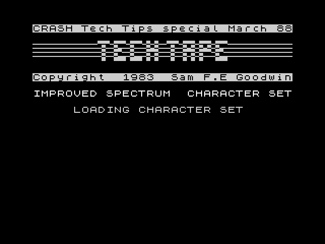 Improved Spectrum Character Set image, screenshot or loading screen