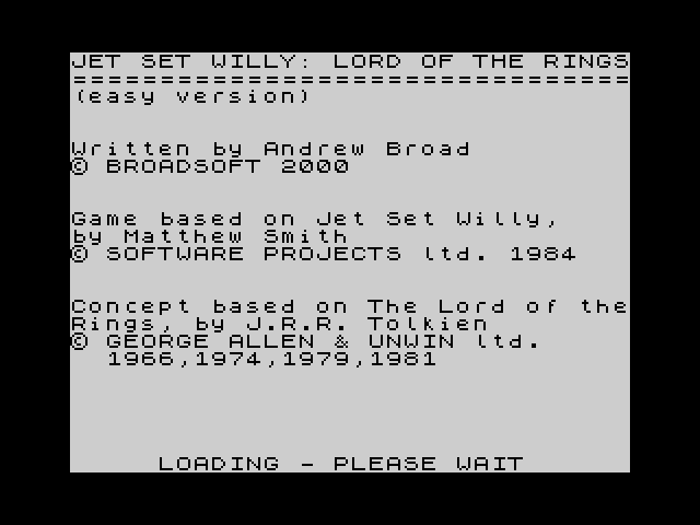 [MOD] Jet Set Willy: Lord of the Rings image, screenshot or loading screen