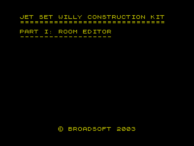 Jet Set Willy Construction Kit image, screenshot or loading screen