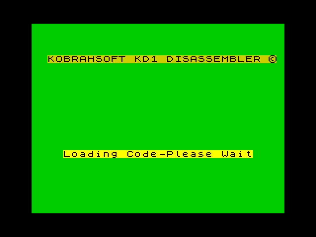 KD1 Disassembler image, screenshot or loading screen
