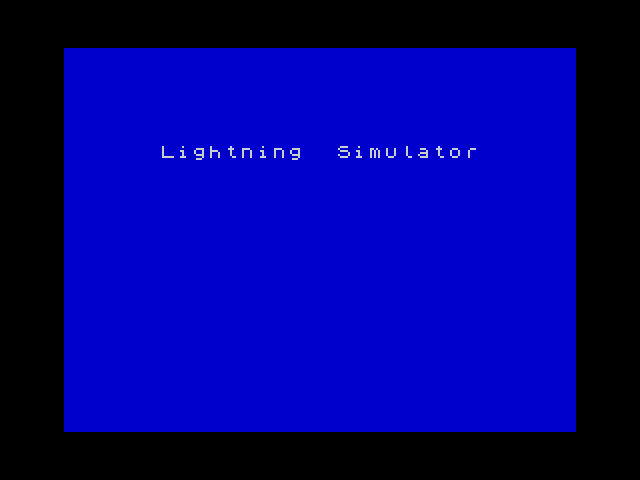 Lightning Simulator image, screenshot or loading screen