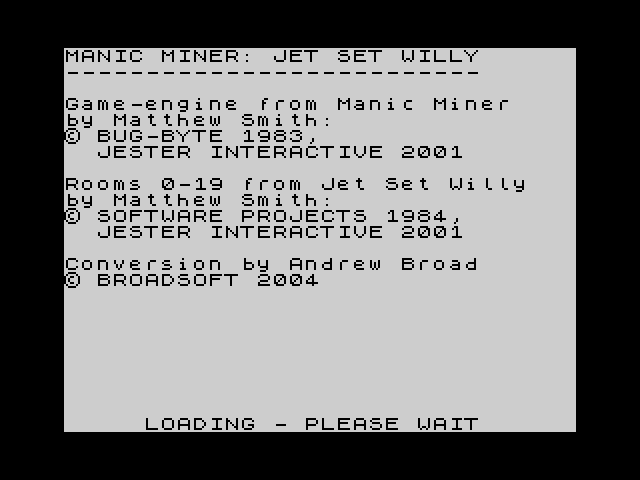 Manic Miner: Jet Set Willy image, screenshot or loading screen