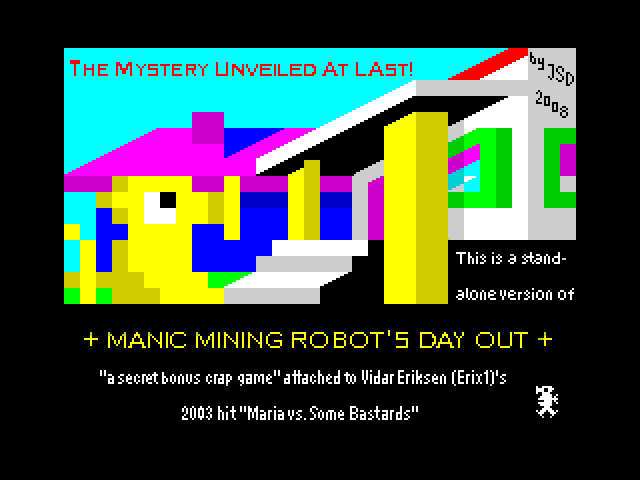Manic Mining Robot's Day Out image, screenshot or loading screen