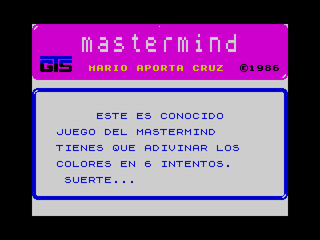 Mastermind [2] image, screenshot or loading screen