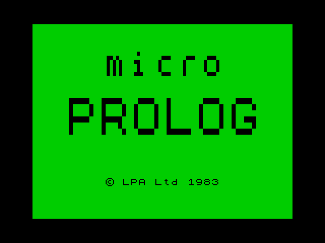 Micro-PROLOG image, screenshot or loading screen