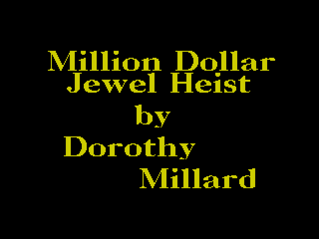 The Million Dollar Great Jewel Heist image, screenshot or loading screen