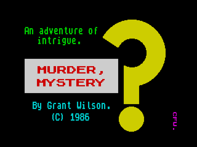 Murder, Mystery image, screenshot or loading screen