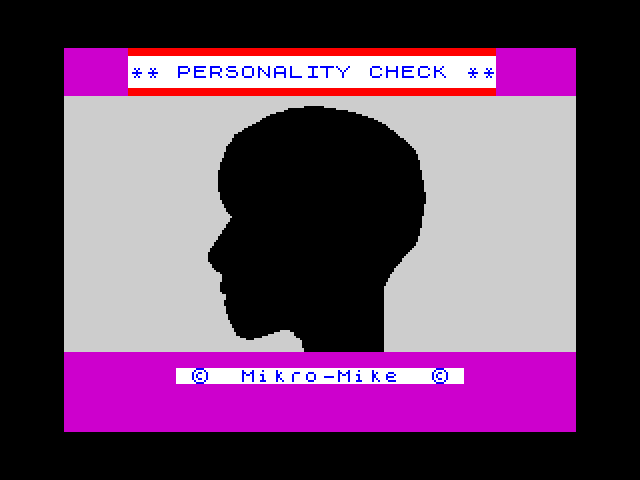 Personality Check image, screenshot or loading screen