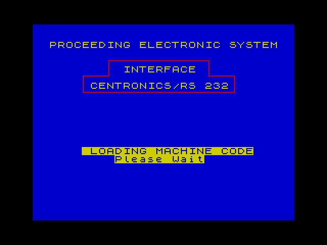 Proceeding Electronic System Printer Interface image, screenshot or loading screen