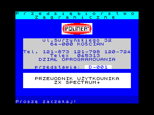 Przewodnik Uzytkownika Zx Spectrum + image, screenshot or loading screen