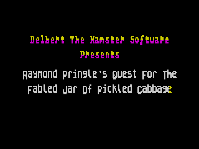 Raymond Pringle's Quest for the Fabled Jar of Pickled Cabbage image, screenshot or loading screen