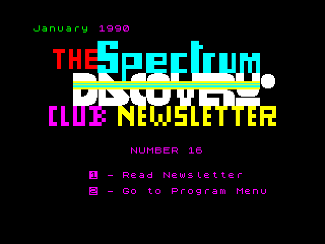 Spectrum Discovery Club Newsletter 16 image, screenshot or loading screen
