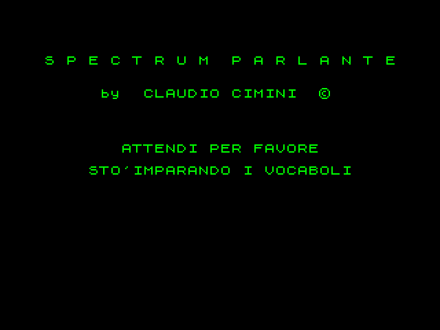 Spectrum Parlante image, screenshot or loading screen