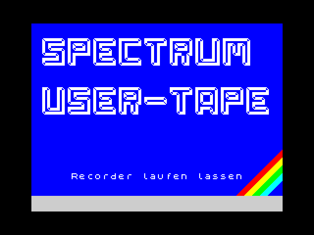 Spectrum User Tape issue 1 image, screenshot or loading screen