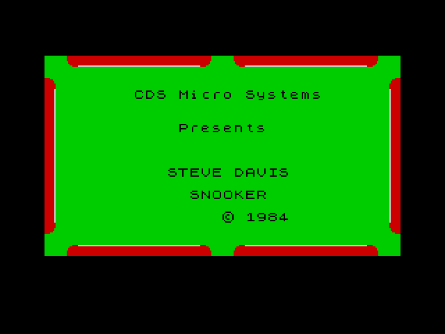 Steve Davis Snooker image, screenshot or loading screen