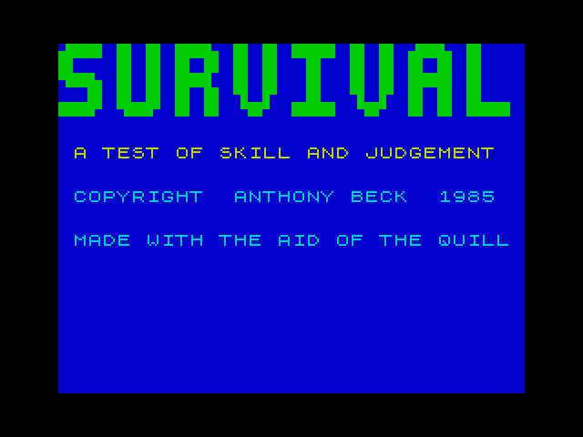 Survival image, screenshot or loading screen