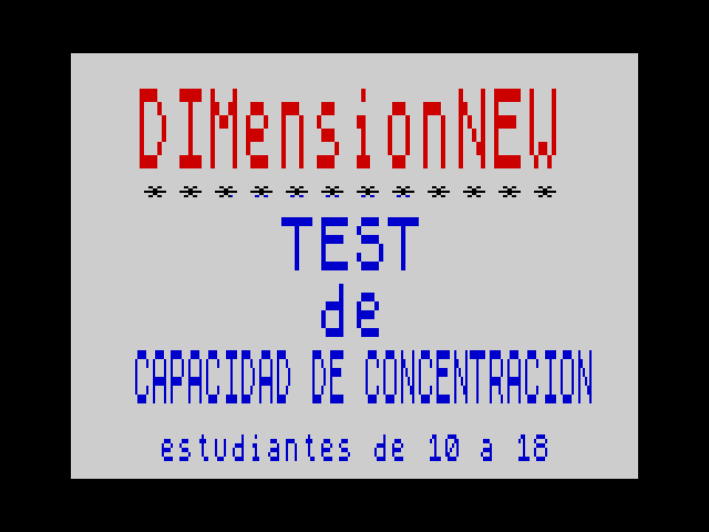 Test de Capacidad de Concentracion image, screenshot or loading screen
