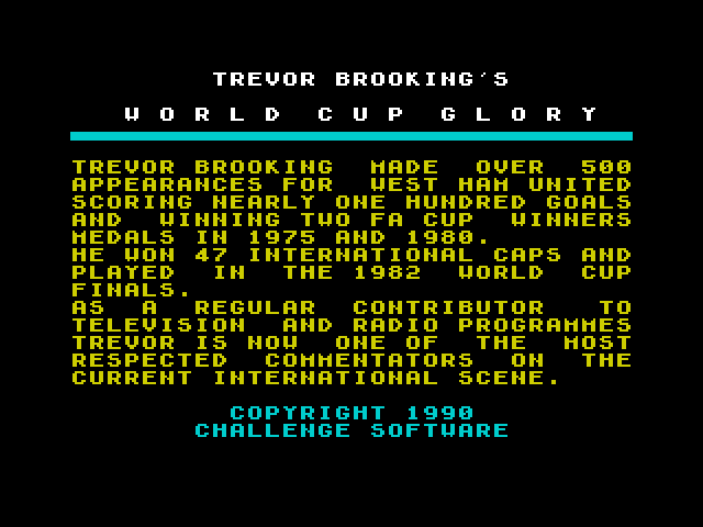 Trevor Brooking's World Cup Glory image, screenshot or loading screen