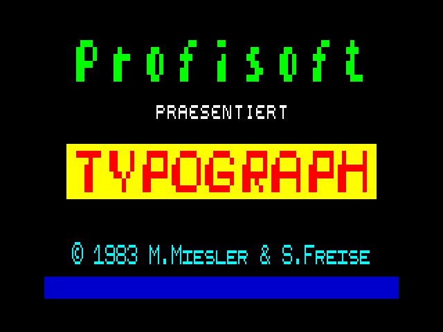 Typograph image, screenshot or loading screen