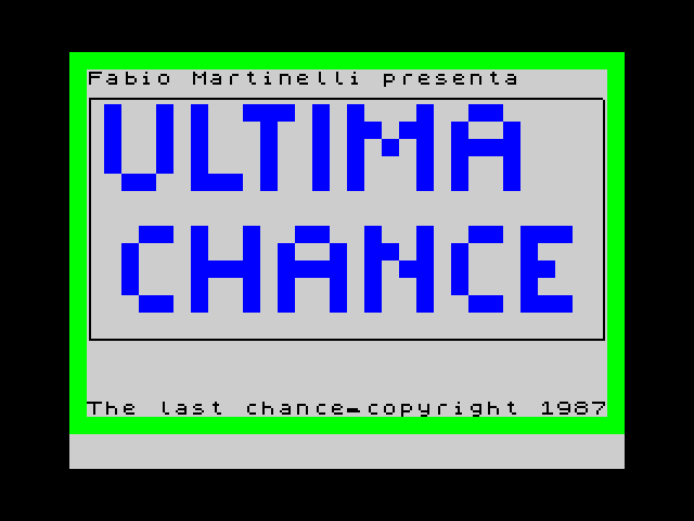 Ultima Chance image, screenshot or loading screen