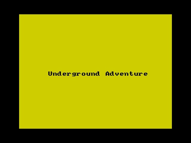 Underground Adventure image, screenshot or loading screen