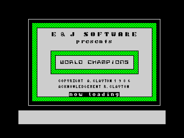 World Champions image, screenshot or loading screen