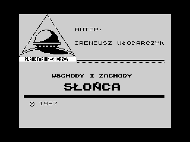 Wschody i Zachody Slonca image, screenshot or loading screen