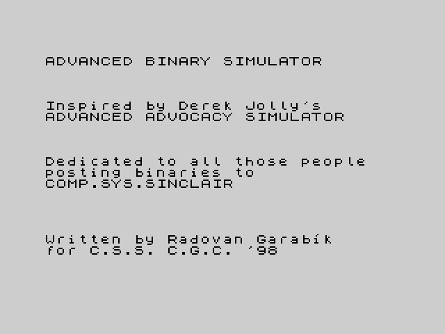 Advanced Binary Simulator image, screenshot or loading screen
